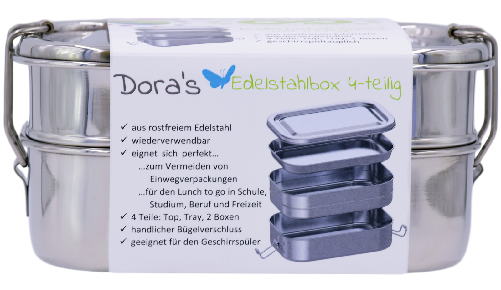 Dora S Edelstahlbox 2 Lagig